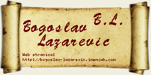 Bogoslav Lazarević vizit kartica